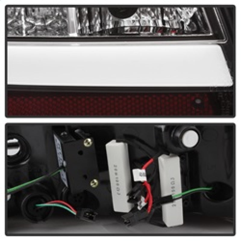 Spyder 09-12 Audi A6 LED Tail Lights - Black (ALT-YD-AA609-LED-BK) 5085160