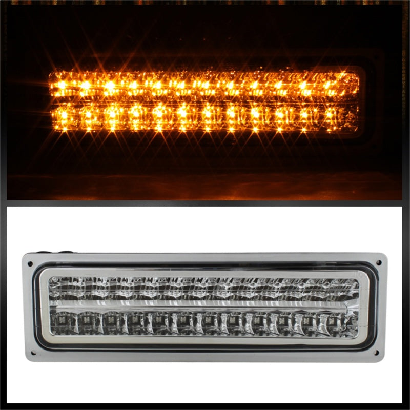 FR SPORT SPYDER Xtune GMC Yukon 92-93 Crystal Headlights w/ Corner & LED Bumper Chrome...