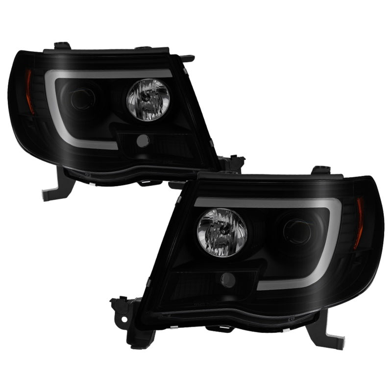 FR SPORT Spyder 05-11 Toyota Tacoma Ver 2 Proj Headlights - Light Bar DRL - Black Smoke...