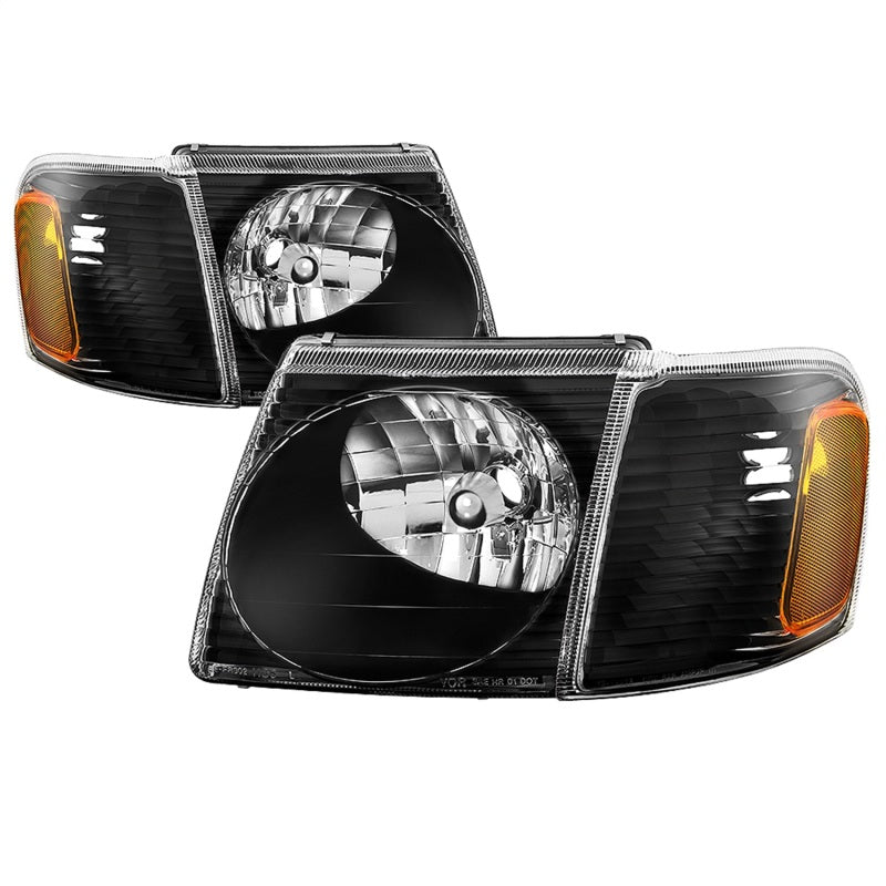 FR SPORT SPYDER xTune 01-03 Ford Explorer Sport 4pc OEM Style Headlights w/Corner - Black...