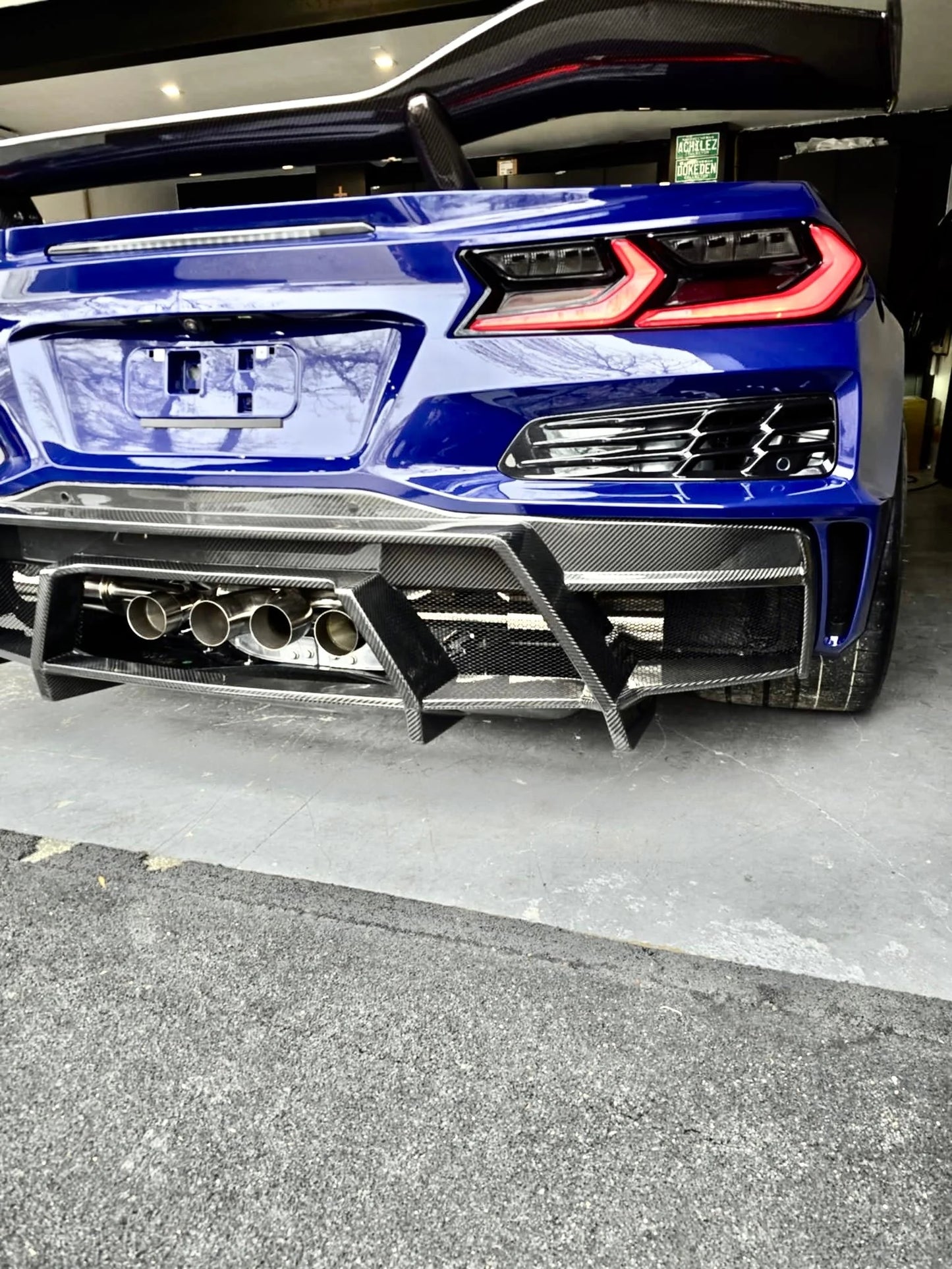 Z07R Rear Diffuser | C8 Z06/Eray/Stingray/ZR1/GS/GSX Fitment | 2x2 V Weave Carbon