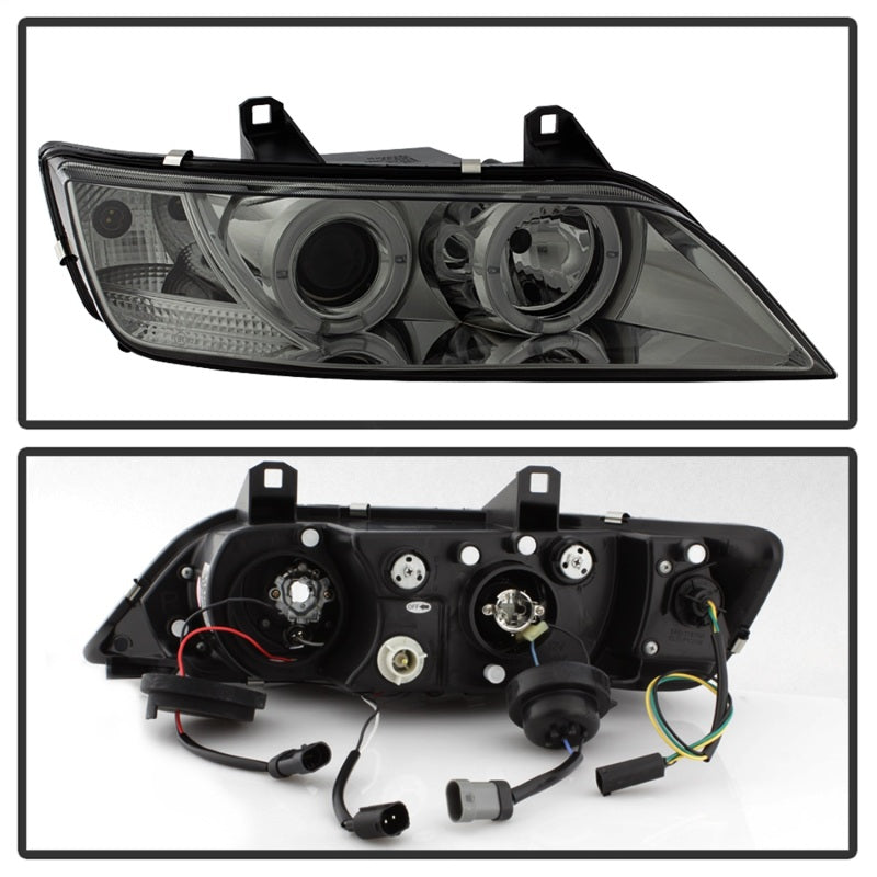 FR SPORT Spyder BMW Z3 96-02 Projector Headlights LED Halo Smoke High H1 Low H1...