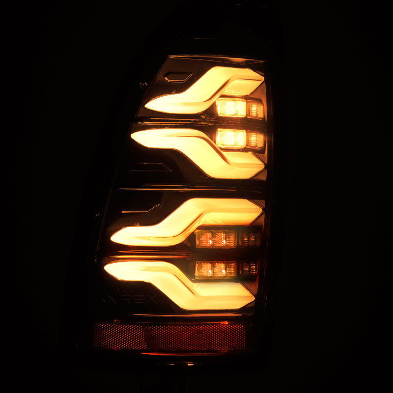 FR SPORT AlphaRex 05-15 Toyota Tacoma LUXX LED Taillights Alpha Blk w/Activ Light/Seq Signal...
