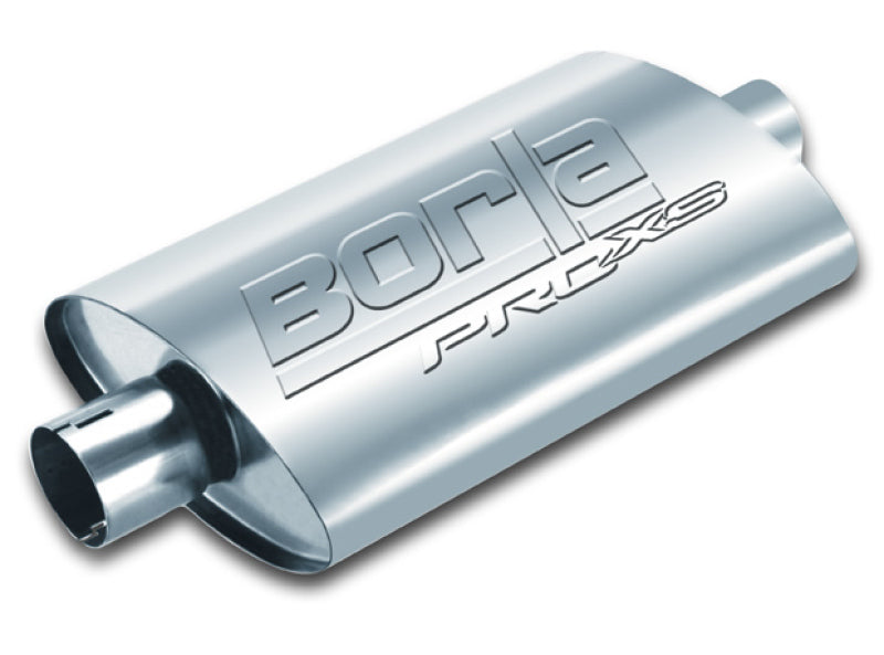 Borla Universal Pro-XS Oval 2.5in Inlet/Outlet Center/Center Notched Muffler 400496