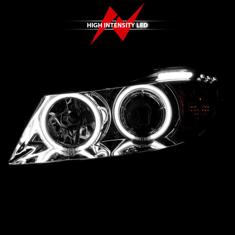 Anzo 2006-2008 BMW 3 Series E90-E91 Projector Headlights w/ Halo w/ LED Bar