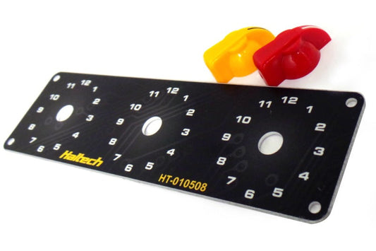 797 Performance, LLC Haltech Triple Switch Panel Kit w/Yellow & Red Knobs