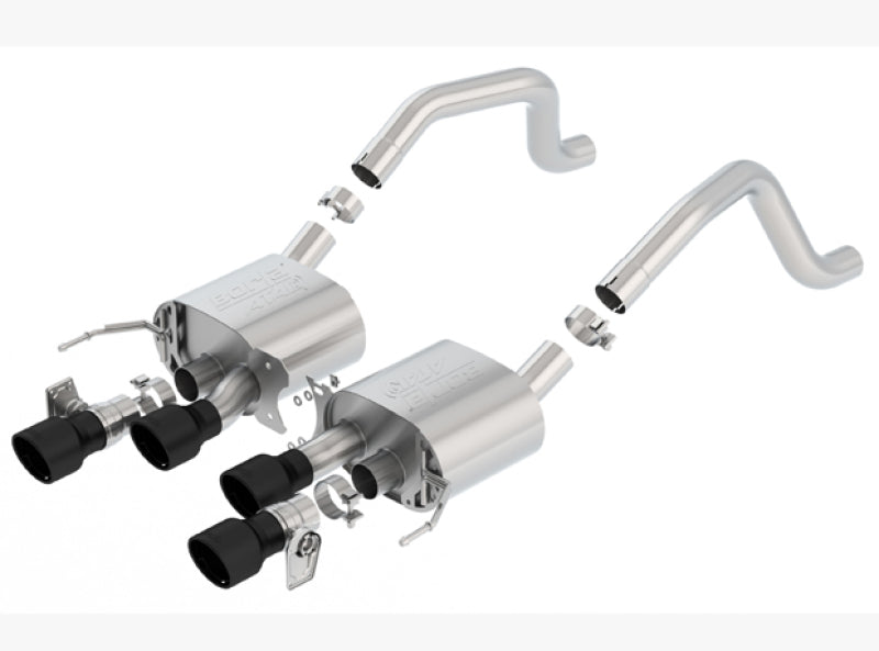 Borla 2015+ Chevy Corvette C7 Z06 6.2L Axle Back ATAK Exhaust Black Quad Tips w/o AFM w/ NPP 11903CB