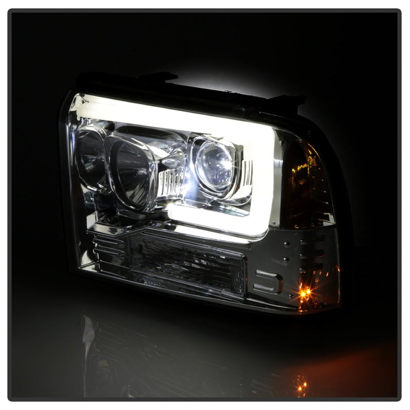 FR SPORT Spyder Platinum Ford F250/350/450 05-07 High-Power LED Module Proj. Headlights-Chrome...