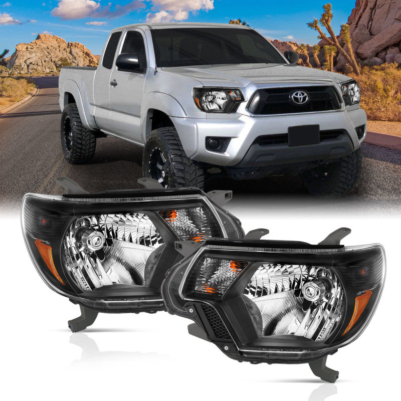 Anzo  2012-2015 Toyota Tacoma Crystal Headlights Black
