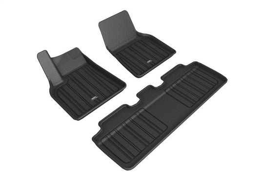 FR SPORT 3D MAXpider 2020-2021 Tesla Model Y Elitect 1st & 2nd Row Floormats - Black E1TL02701809