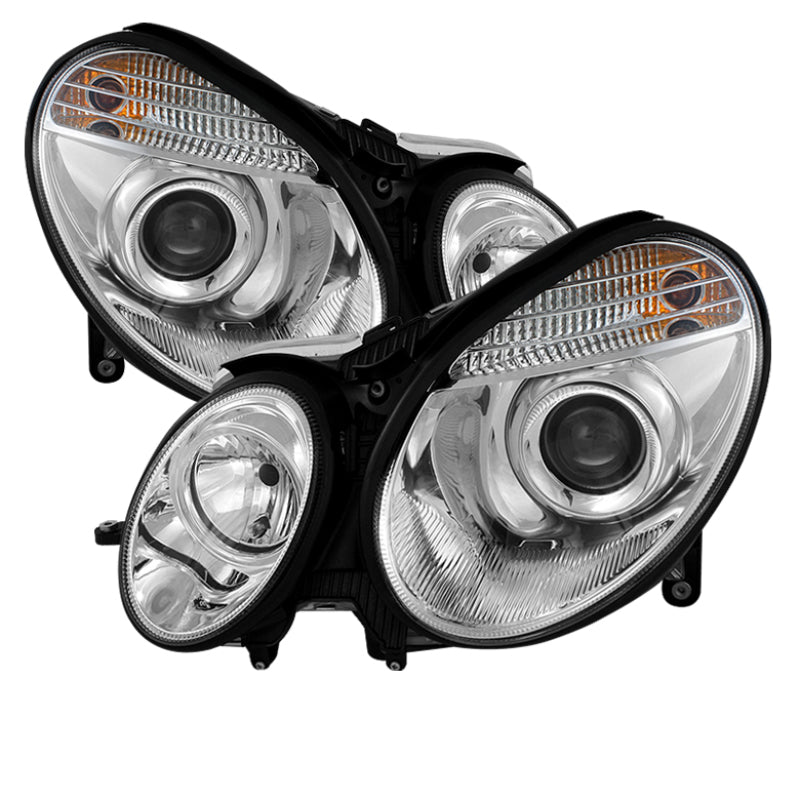 FR SPORT Spyder Mercedes Benz E-Class 03-06 Projector Headlights Xenon/HID Model- Chrm...