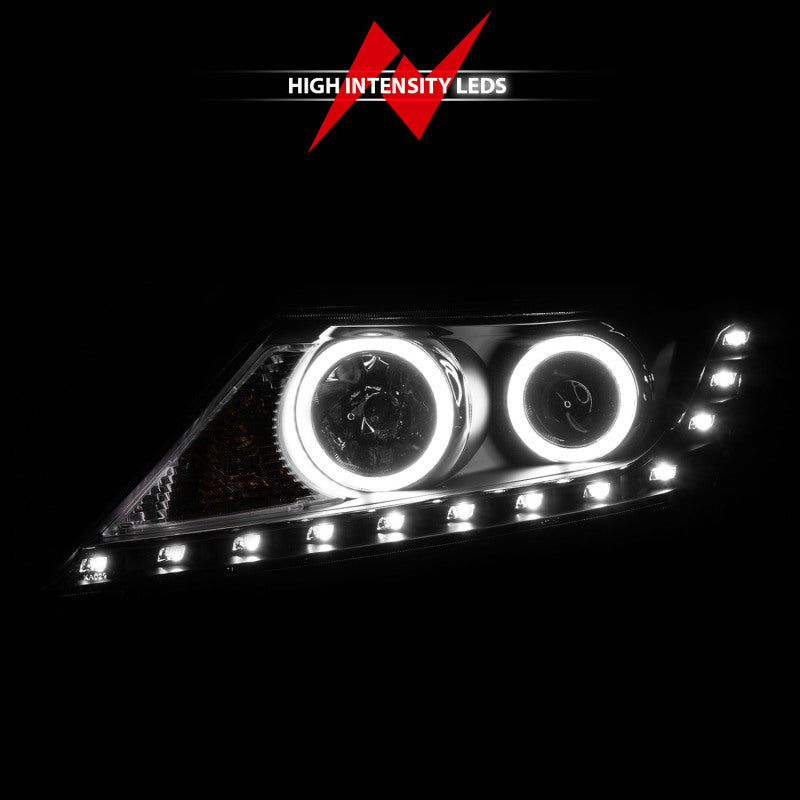 Anzo 2011-2013 Kia Sorento Projector Headlights w/ Halo Black (CCFL)