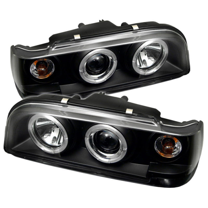 FR SPORT Spyder Volvo 850 93-97 Projector Headlights LED Halo Black High H1 Low H1...
