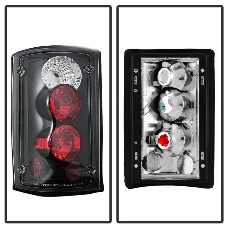 FR SPORT Spyder Ford Excursion 00-06/Econoline 150/250/350/450/550 95-06 Euro Tail Lights Blk...