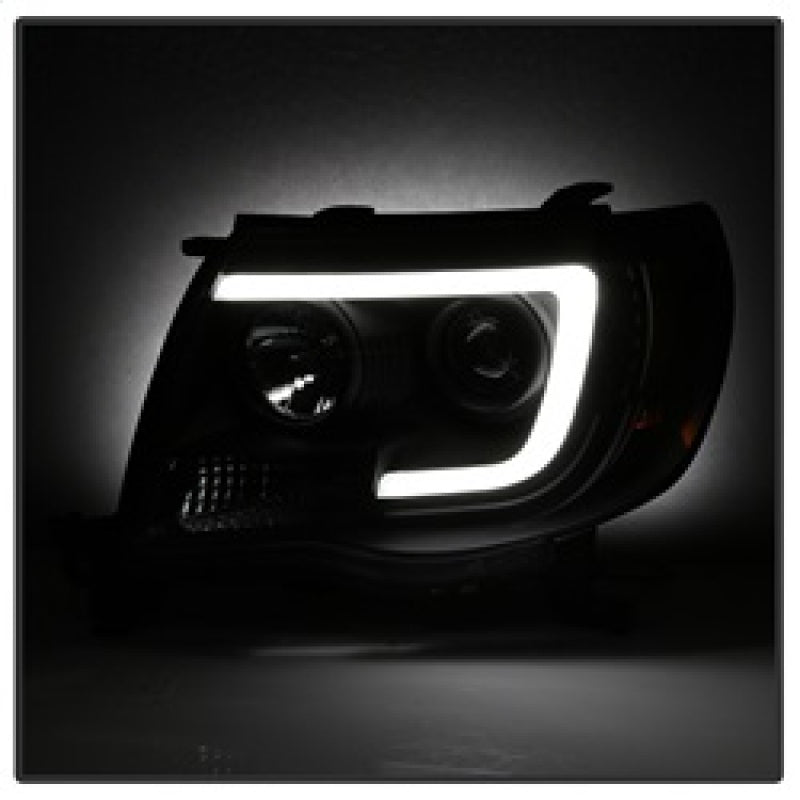 FR SPORT Spyder Toyota Tacoma 05-11 Projector Headlights - Light Bar DRL - Black...