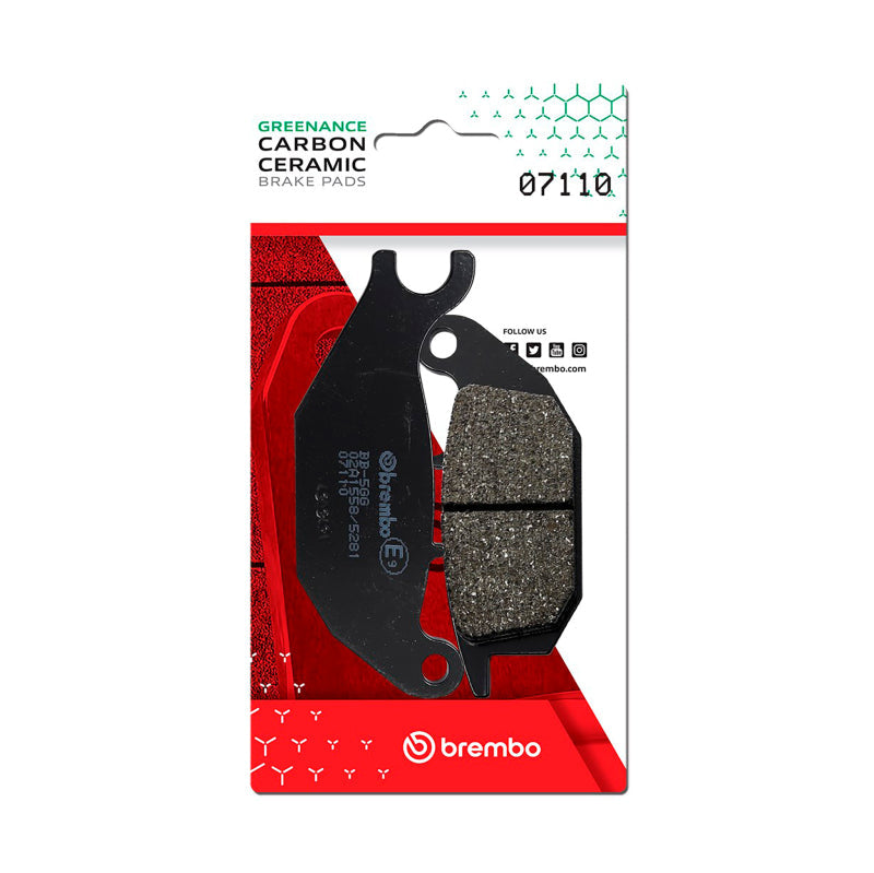 Brembo OE Malaguti Spectre/Yamaha Tricity Carbon Ceramic Brake Pad - Rear 07110
