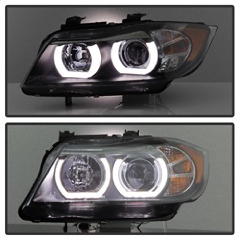 Spyder BMW E90 3-Series 06-08 4DR V2 Headlights - HID Only - Black PRO-YD-BMWE9005V2-HID-DRL-BK 5083852