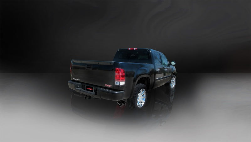 Corsa 10-10 GMC Sierra Denali 6.2L V8 3in Cat-Back Single Side w Twin 4in Black Pro-Series Tips 14518BLK