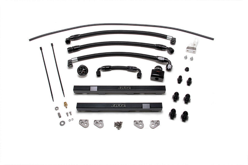 FR SPORT AMS Performance 2009+ Nissan GT-R R35 Alpha Fuel Rail Kit w/Regulator - Black...