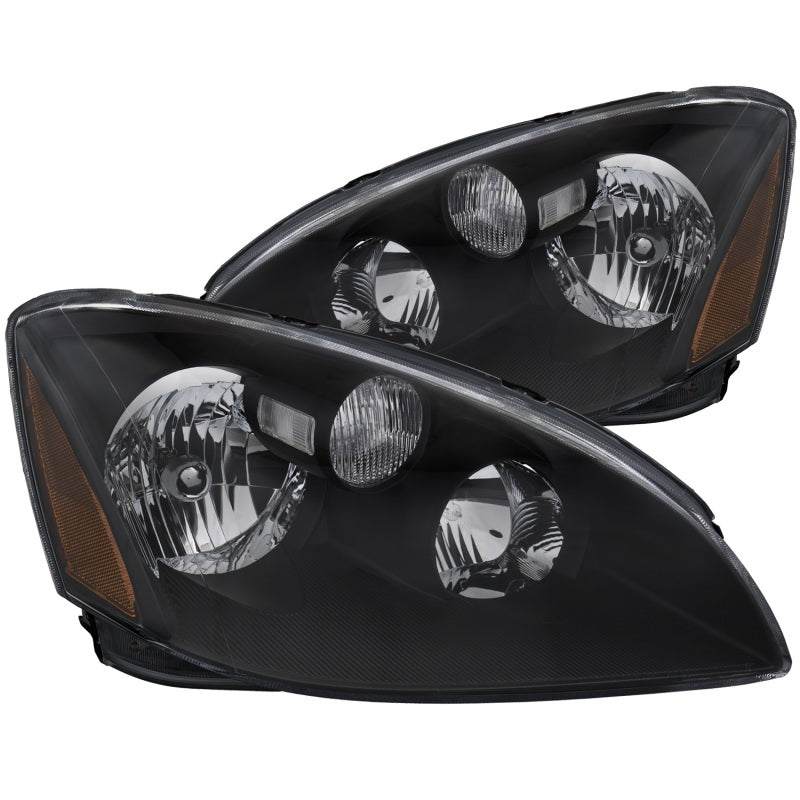 Anzo 2002-2004 Nissan Altima Crystal Headlights Black