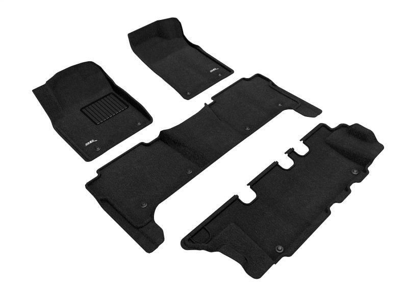 3D MAXpider 17-18 Nissan Armada With Bench 2nd Row Elegant Black R1 R2 R3 L1NS10004709