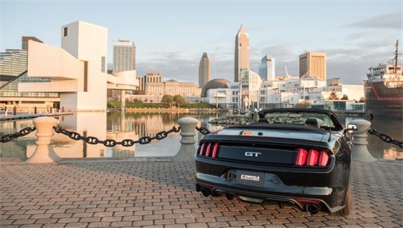 Corsa Performance 15-16 Ford Mustang GT Convertible 5.0L V8 Black Xtreme Dual Rear Exit