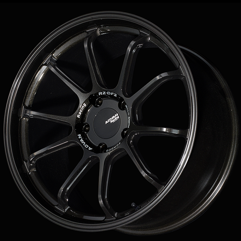 Advan RZ-DF2 for Porsche 20x10.5 / +45 Offset / 5x130 / 71.6mm Bore / Racing Titanium Black YAF0L45PTB