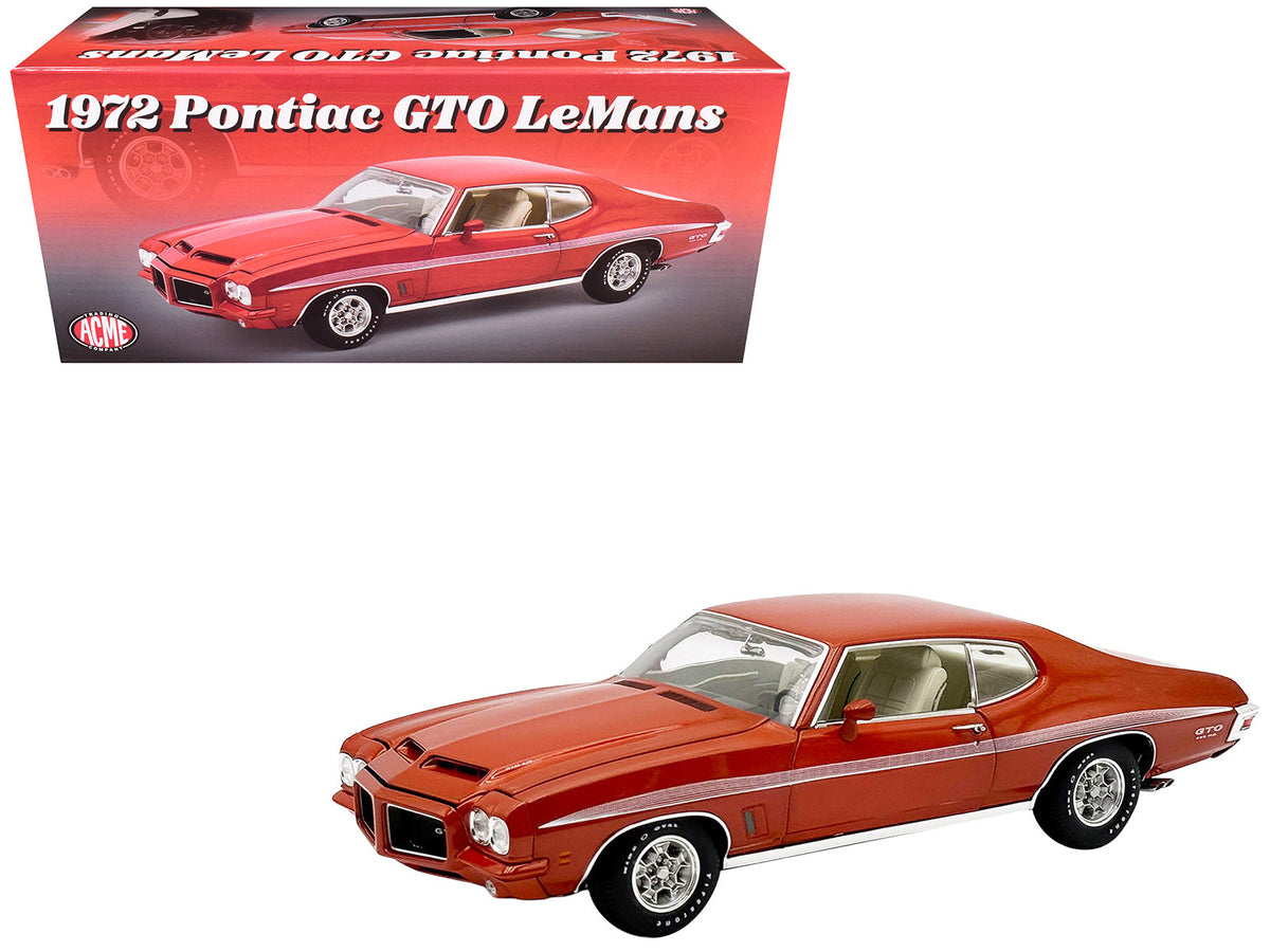 Rapid Vehicles 1972 Pontiac GTO LeMans Sundance Orange Metallic with GTO Stripes Limited Edition...