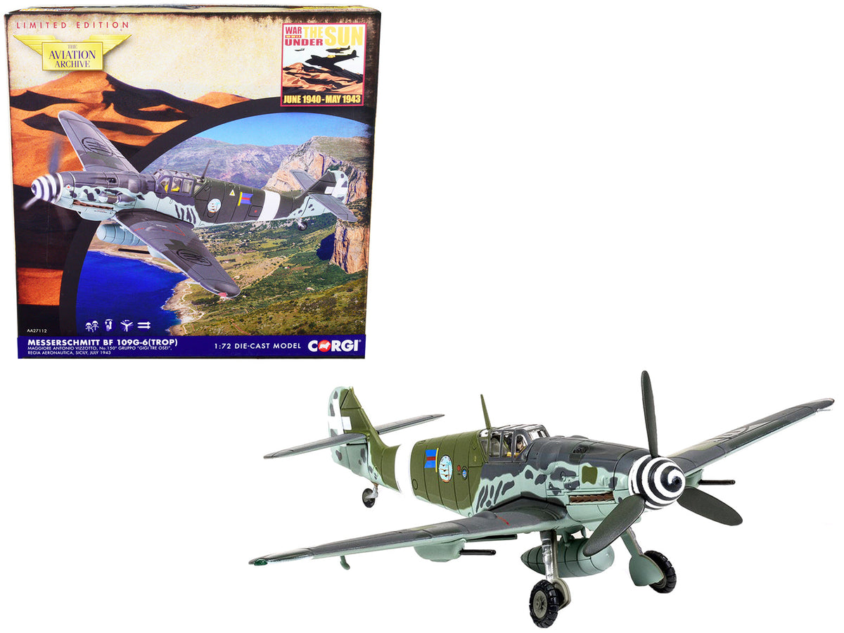 Rapid Vehicles Messerschmitt Me109G-6 (Trop) Fighter Aircraft "Maggiore Antonio Vizzotto 150...
