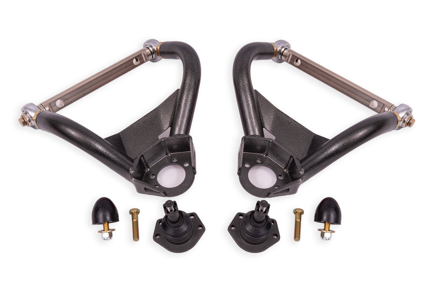 BMR Suspension BMR 64-72 GM A-Body Adjustable Upper A-Arms Standard Ball Joint - Black Hammertone AAU403H