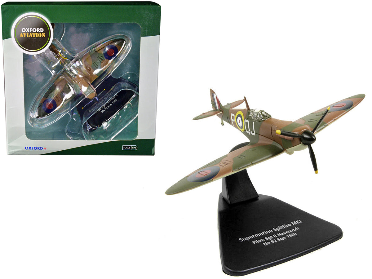 Rapid Vehicles Supermarine Spitfire MK1 SGT R. Havercroft No 92 Sqn 1940 1/72 Diecast Model...