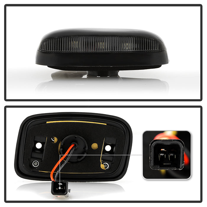 FR SPORT SPYDER Xtune Chevy Silverado 07-13 Amber LED Cab Roof Lights Smoke ACC-LED-CS07-CR-SM...