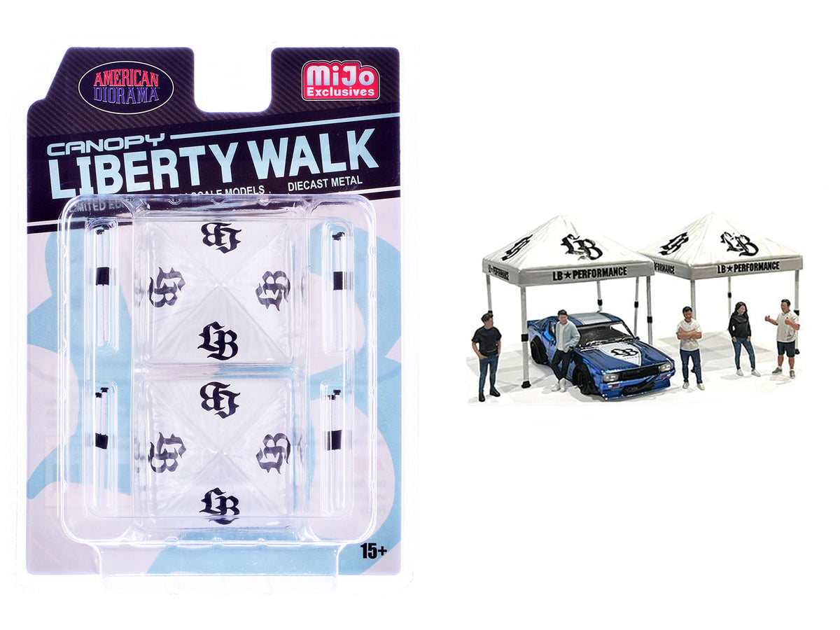 Rapid Vehicles "Liberty Walk" Canopy 2 Piece Set White Limited Edition for 1/64 Scale Models by...