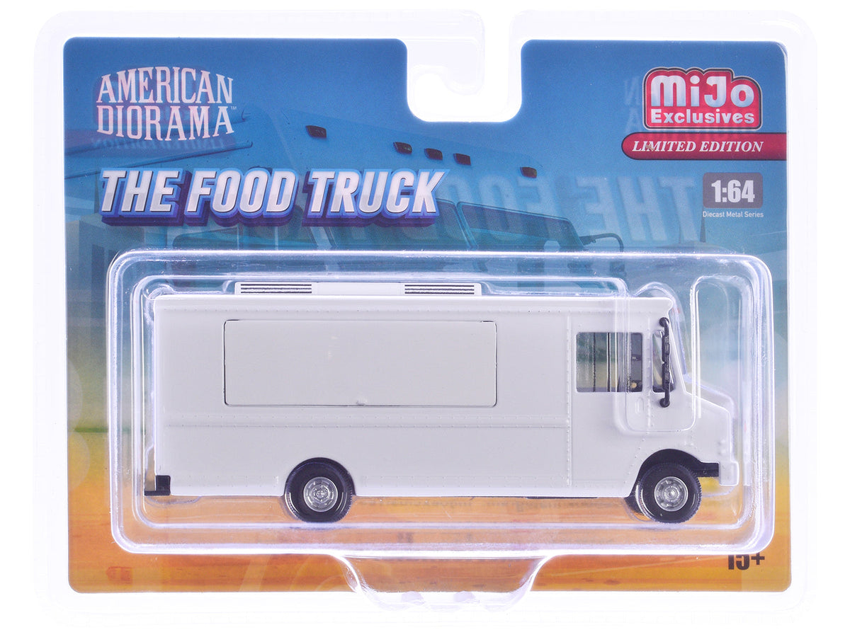 Rapid Vehicles Food Truck Plain White with Graphics 1/64 Diecast Model by American Diorama  free...