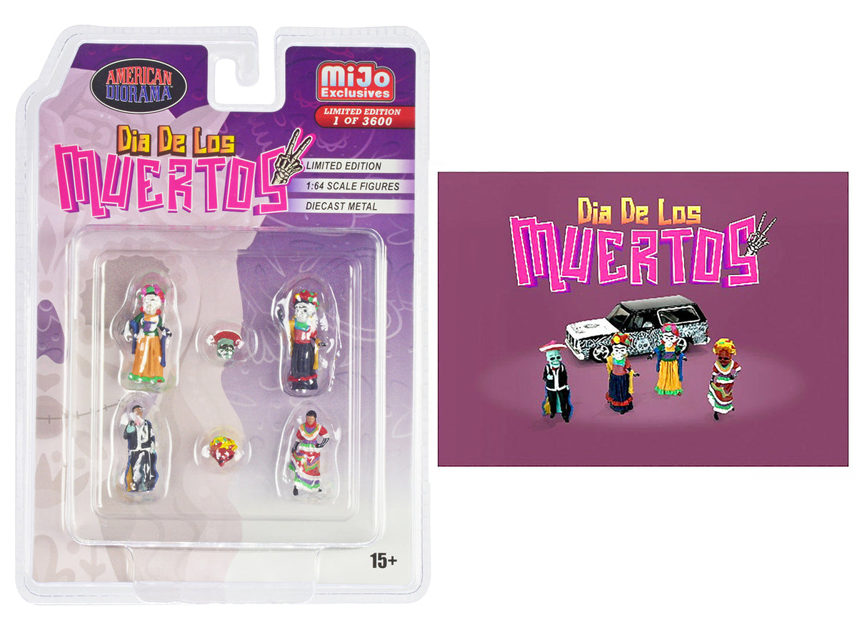 Rapid Vehicles "Dia de los Muertos 2" 6 piece Diecast Set (4 Figures 2 Masks) Limited Edition to...
