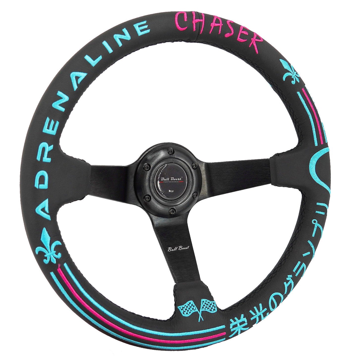 350mm Steering Wheel + Short Hub Adapter Kit For Mazda Miata RX-7 RX-8 MX-3 MX-6