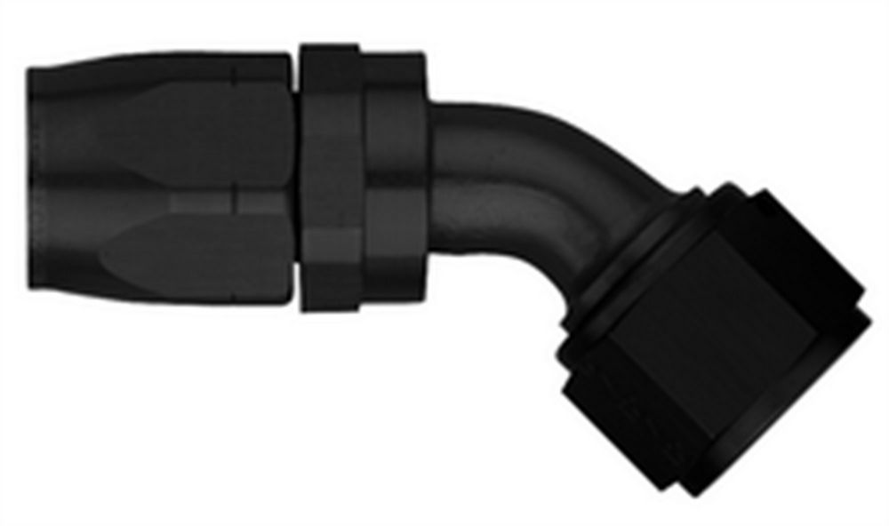 #16 45 Deg Hose End Black - FCM4426