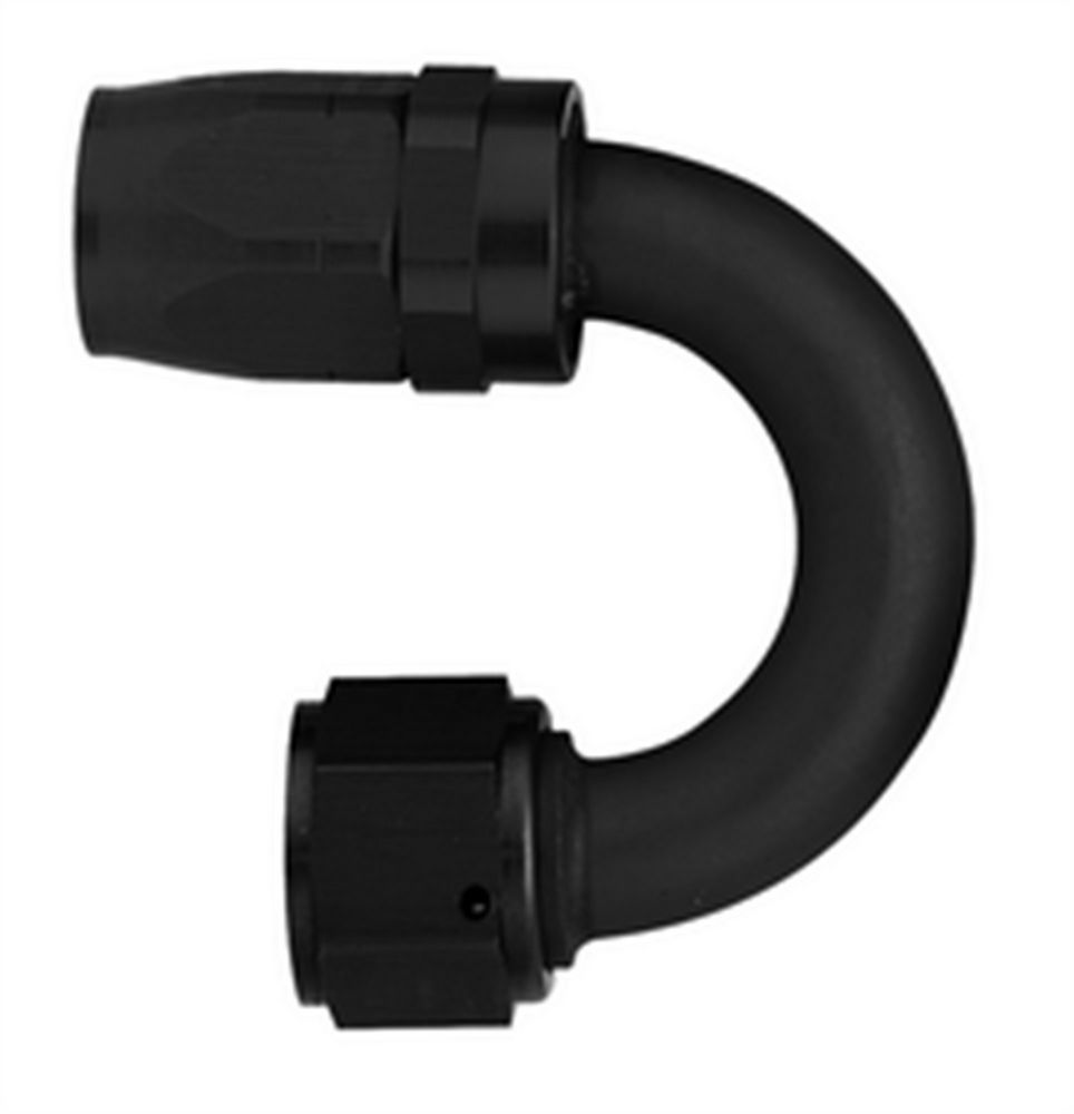 #8 180 Deg Hose End Black - FCM4463