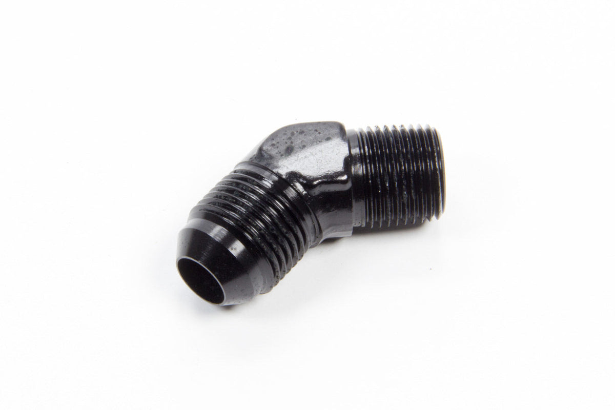 45 Deg Alum #8 to 3/8npt Fitting Black - FCM5023