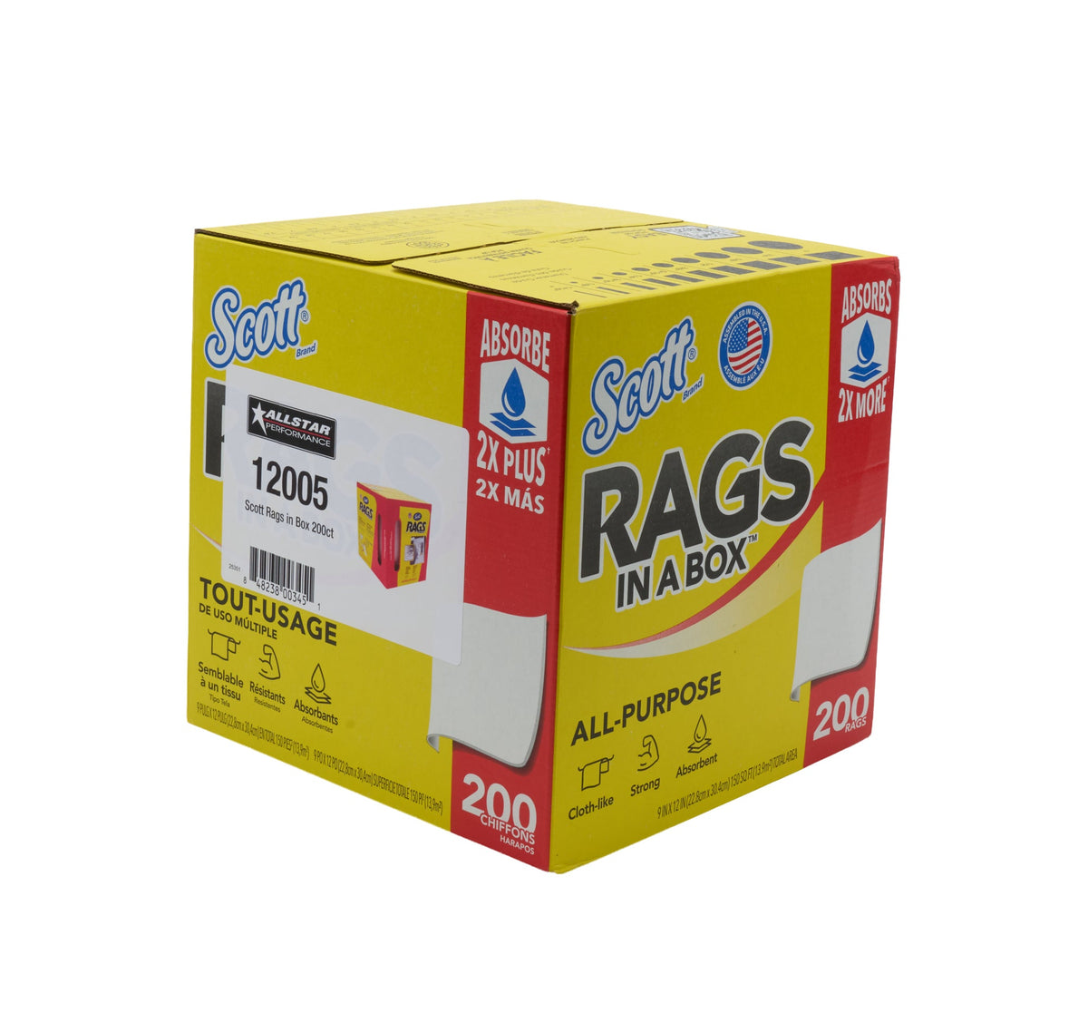 Scott Rags in Box 200ct - ALL12005