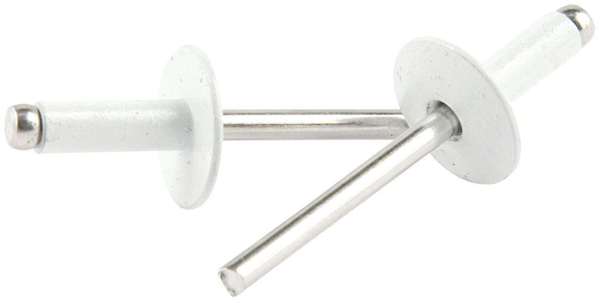 Lg Hd Rivet White Alum 250pk - ALL18158