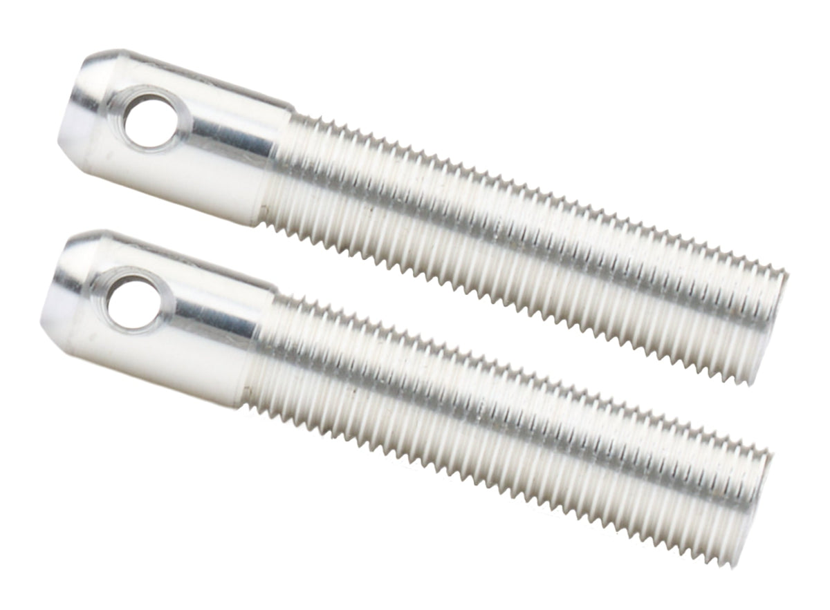 L/W Aluminum Hood Pins 1/2in Silver 2pk - ALL18494