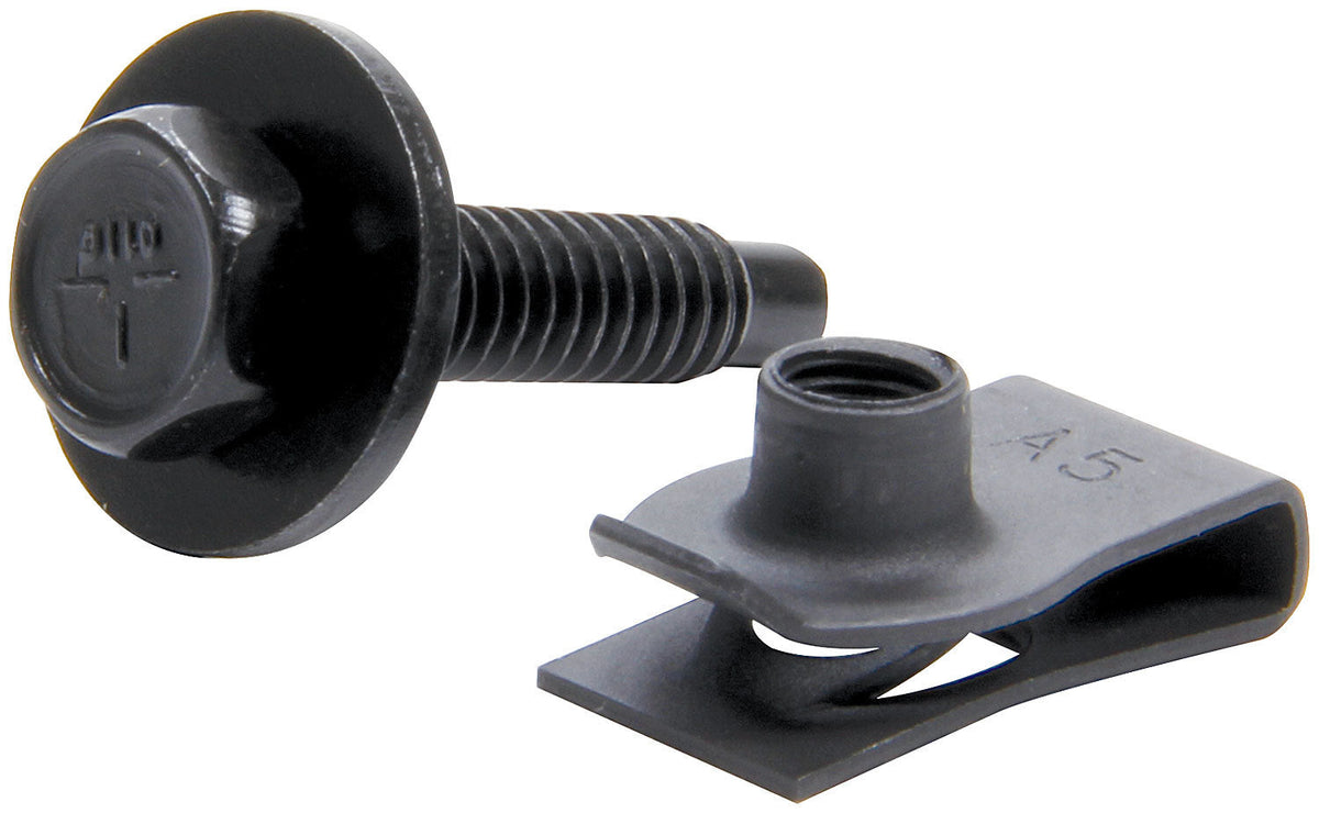 Body Bolt Kit w/ Clips 10pk Black - ALL18558