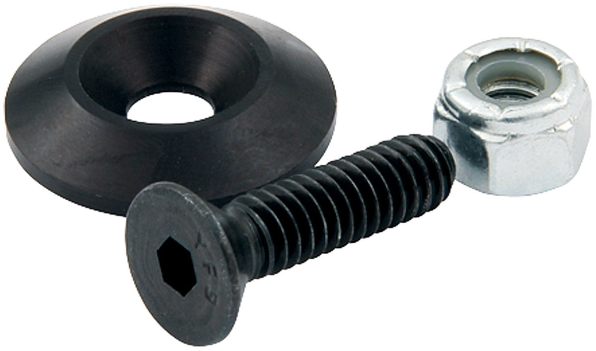 Countersunk Bolts #10 w/1in Washer Black 50pk - ALL1863150