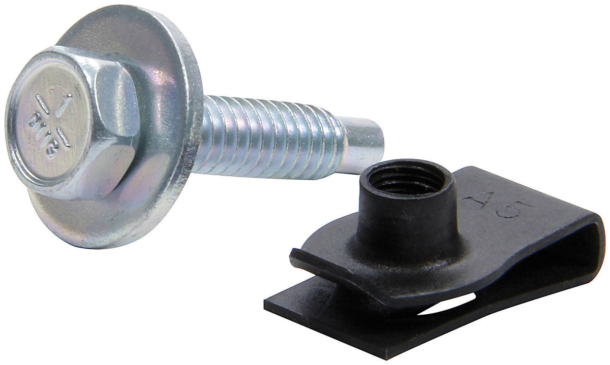 Body Bolt Kit w/ Clips 10pk Silver - ALL18656