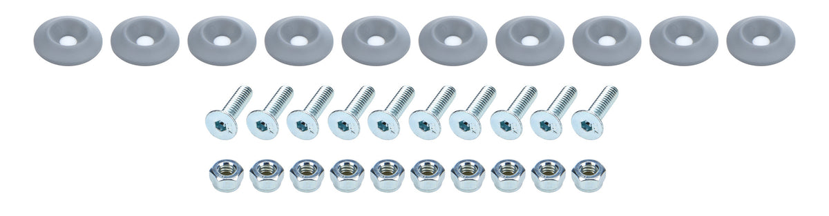 Countersunk Bolt Kit Silver 10pk - ALL18685