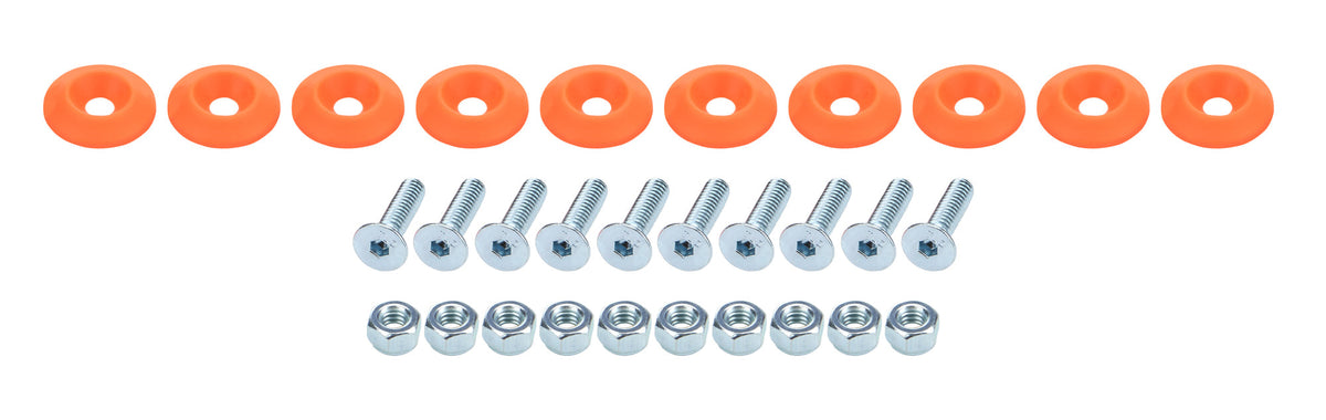 Countersunk Bolt Kit Fluorescent Orange 10pk - ALL18689