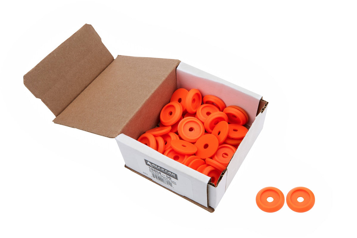 Body Bolt Washer Plastic Fluorescent Orange 50pk - ALL1885450