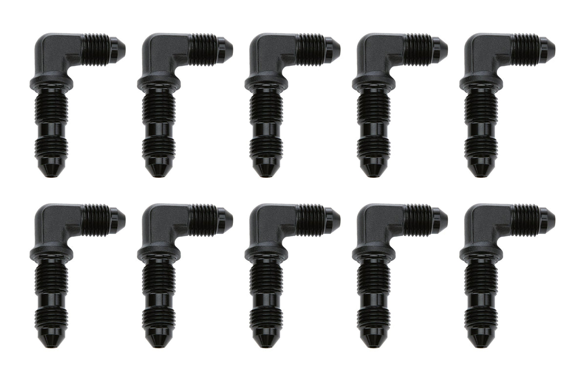 90 Degree Bulkhead -3 Black 10pk - ALL5009410