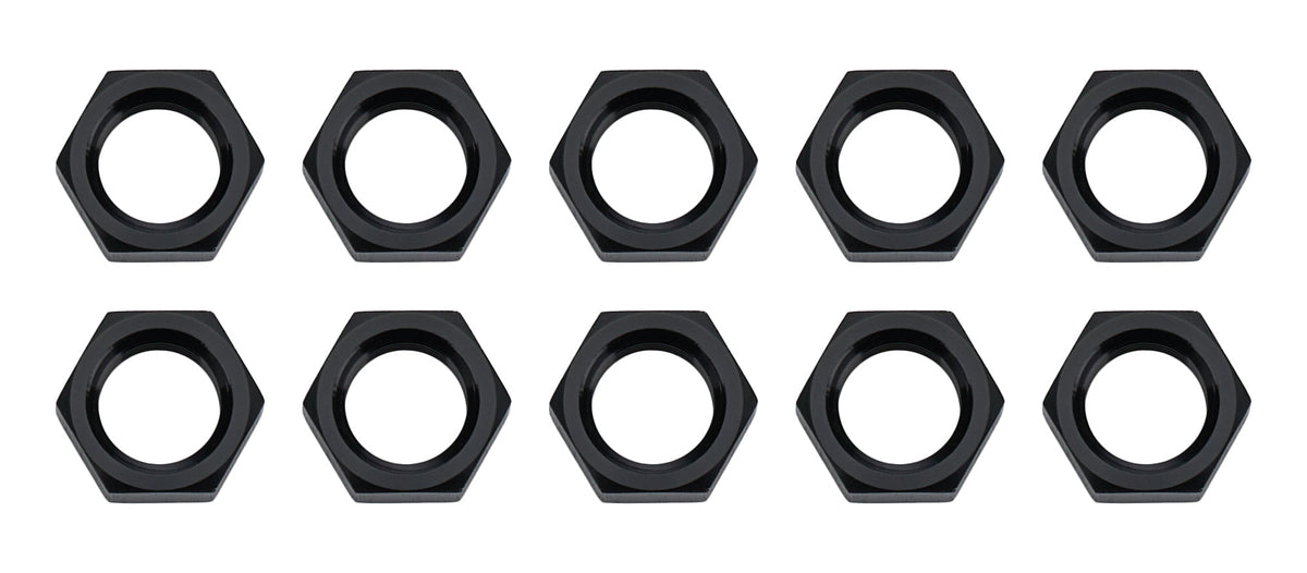 Bulkhead Nuts Black -3 Black 10pk - ALL5009810